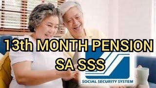 13th MONTH PENSION sa SSS [upl. by Som]