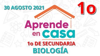 Aprende en casa 1o de Secundaria  1er GRADO  Biología  30 de Agosto 2021 ✅✅✅ [upl. by Ynnos109]