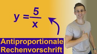 RechenvorschriftFormel von antiproportionaler Zuordnung bestimmen Aus Tabelle und Graph berechnen [upl. by Yrelle]