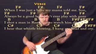 Folsom Prison Blues Johnny Cash Bass Guitar in F Cover Lesson with LyricsChords [upl. by Siobhan911]