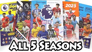 EVERY PANINI PREMIER LEAGUE COLLECTION  Huge Sticker Album Update  All 5 Seasons 20202024 [upl. by Addy]