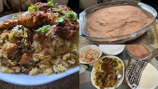 Chicken fry biryani recipe 🔥 and Creamy chocolate pudding 🤎 [upl. by Larue58]