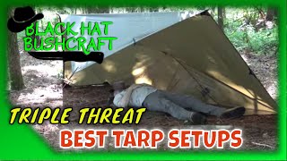 My Top 3 Tarp Shelters Best Setups for Tarp Camping [upl. by Pavyer]