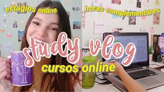 cursos online e horas complementares  STUDY VLOG PSICOLOGIA 5 [upl. by Ora736]