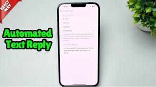 iPhone Automated Text Reply How to Setup amp Send [upl. by Abihsot]