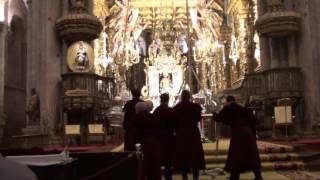 Swinging of the Botafumeiro in the Cathedral of Santiago de Compostela [upl. by Aliakim]