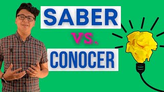 How To Use SABER and CONOCER in Spanish [upl. by Miran]