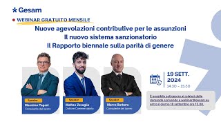 WEBINAR NOVITA DOPO LA RIPRESA ESTIVA [upl. by Trixie478]