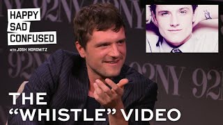 Josh Hutcherson listens and reacts to WHISTLE meme [upl. by Haidej]