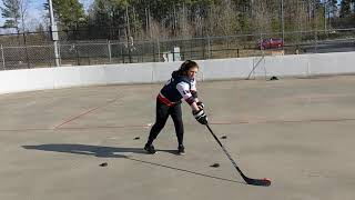 Ball hockey skills episode 1  Around the world stick handling drill [upl. by Noit]