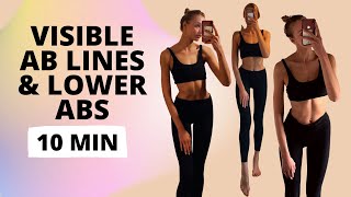 Visible Ab Lines amp Lower Abs Workouts 10 Minutes  Nina Dapper [upl. by Nicki]