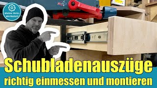 Schubladenauszüge richtig einmessen⎜Tutorial⎜kleine holzwerkstatt [upl. by Bibbie]