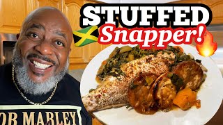 How to make Stuffed Snapper Fish Oven Style  Deddys Kitchen [upl. by Nandor962]