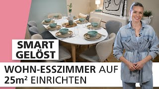 Klein amp praktisch eingerichtet  dein WohnEsszimmer auf 25 qm 🛋  Smart gelöst  INTERIYEAH [upl. by Aip]