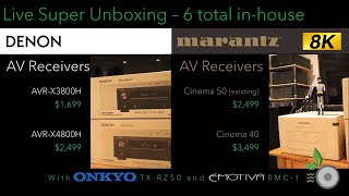 Live Stream  Denon  Marantz AVR Super Unboxing  X3800H X4800H amp Cinema 40  Cinema 50 [upl. by Dowling939]