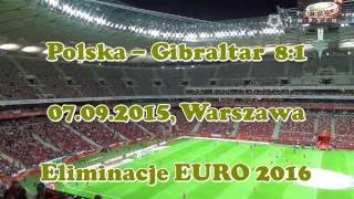 07092015 ● Polska  Gibraltar 81 ● gole ● Eliminacje Euro 2016 [upl. by Alyehs287]