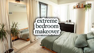 EXTREME cozy bedroom makeover on a budget [upl. by Christabel650]