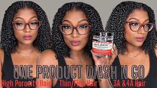 Aunt Jackies Dont Shrink Natural Hair Review  Wash N Go Routine ThinFine 3C Hair High Porosity [upl. by Lemej772]