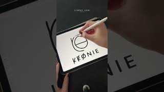 Leonie  Procreate Logo Design 💫 logodesign designprocess adobeillustrator procreate [upl. by Arriec]