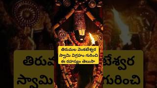 తిరుమల వెంకటేశ్వర స్వామి విగ్రహం గురించి ఈ రహస్యం మీకు తెలుసా youtubeshorts tirumala [upl. by Teerell]