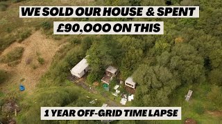 1 YEAR OFF GRID  Everything we build on our abandoned land  TIMELAPSE  Renovating a caravan park [upl. by Porta]