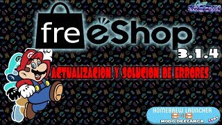 Actualizacion Freeshop 317 desde homebrew Descarga DS solucion de errores [upl. by Murdock]