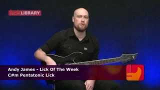 Andy James Pentatonic Shred Lick With Free TAB [upl. by Marrilee495]