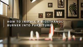 How to install a bioethanol burner into furniture [upl. by Alyakcim]