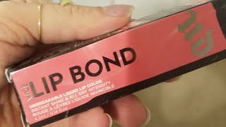 New Urban Decay Lip Bond in Cuffed Up ReviewSwatch [upl. by Gruber]