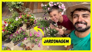 Dia de Jardinagem  Plantamos muitas Flores na Chácara  Gutejando [upl. by Jinny]