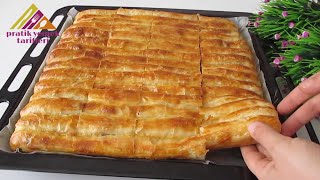 Nasıl Yapıldığına İNANAMAYACAKSINIZ❗EVDE UN SU TUZ Varsa HERKES Yapabilir🤚Kolay ve Lezzetli Börek😋 [upl. by Margetts]