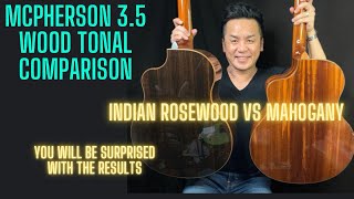 ROSEWOOD VS MAHOGANY TONAL COMPARISON OF Mcpherson 35 Guitars in Singapore [upl. by Karena]