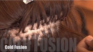 How To Apply Cold Fusion Hair Extensions [upl. by Jennette]