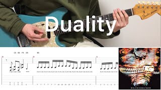 Slipknot  Duality guitar cover with tabs amp chords [upl. by Aeriell]