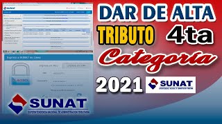 Como Dar de AltaHabilitar al Tributo de 4ta Categoria  En el Ruc Sunat  Por Internet [upl. by Hendel987]