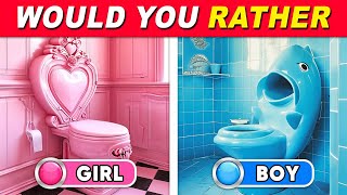 Would You Rather amp Choose One Button GIRL or BOY Edition 🔴🔵  Hardest Choice Ever [upl. by Eleanora]