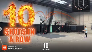 Basketball Automatic 3pointers 10 with HomeCourtAi App 🏀 🔥 [upl. by Analeh]