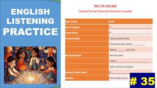 35  Diwali  Listening test ieltslistening ieltslisteningtestforpractice ieltsexam english [upl. by Fox]