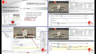 Complete CODESYS project with On Delay TON Off Delay TOF amp Pulse PT Timers [upl. by Aicre]