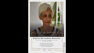 Funeral service of Dionne Bransby [upl. by Ilbert]