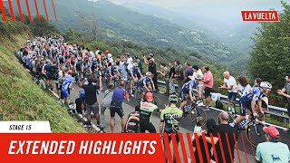 Extended Highlights  Stage 15  La Vuelta 2024 [upl. by Marylin147]