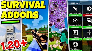 Minecraft Bedrock 120 BEST SURVIVAL ADDONS Top 20 Most Helpful Resource amp Behaviour Packs [upl. by Starlin]