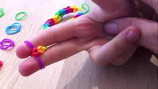 Double Fishtail Loom Band using your Fingers [upl. by Akeihsal885]