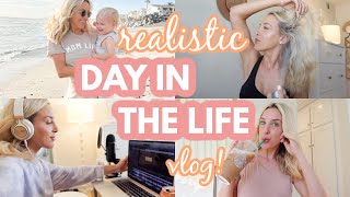 REALISTIC DITL VLOG life as a working mom postworkout hair care beach day  Olivia Zapo [upl. by Aitercul546]