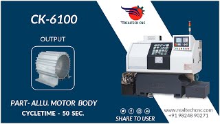 Aluminium Motor Body 1St Setup RealTech CNC Machine V151 [upl. by Gylys]