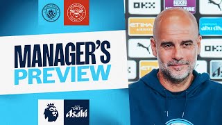 MANAGERS PREVIEW  Pep Guardiola  Man City v Brentford  Premier League [upl. by Guendolen]