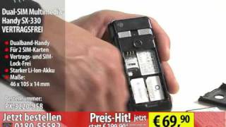 simvalley MOBILE DualSIM MultimediaHandy SX330 VERTRAGSFREI [upl. by Drareg]