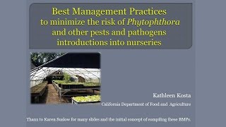 Best Management Practices to minimize the risk of Phytophthora introduction into nurseries [upl. by Leschen]