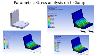 Parametric Stress Analysis using ANSYS Workbench  L Clamp Case Study  ANSYS Tutorial for Beginner [upl. by Nisay]