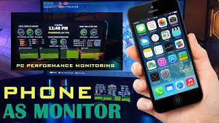 How to Use phone as Monitor  Sensor panelsecondary PC Performance Monitor [upl. by Ahtnamys117]